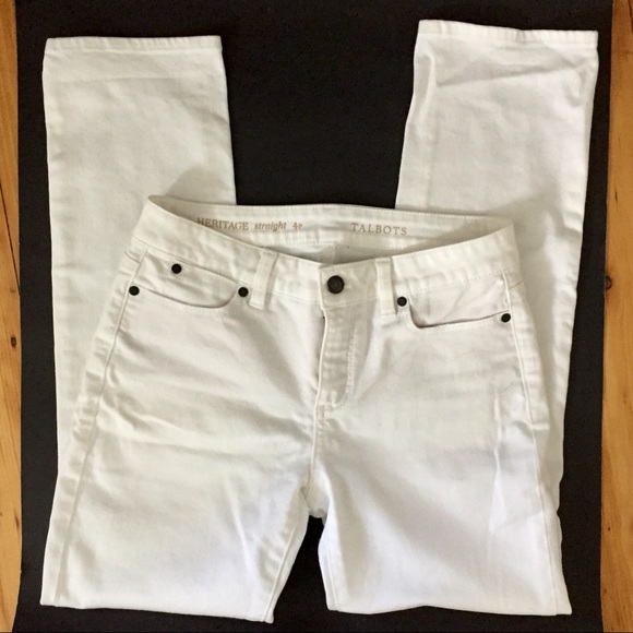 Talbots Denim - Straight 5 Pocket White Jeans 4P Talbots Heritage